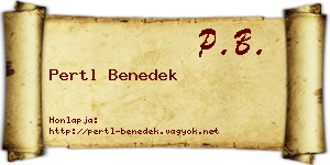 Pertl Benedek névjegykártya
